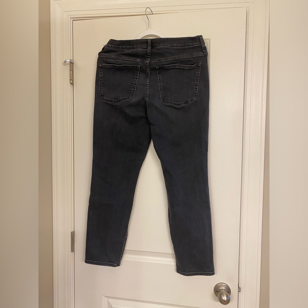 J Crew 9 inch vintage slim straight black wash jeans - Picture 2 of 3